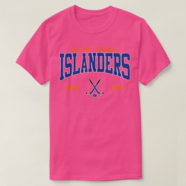 Retro NY Islanders Hockey T Shirt (Design framsida)