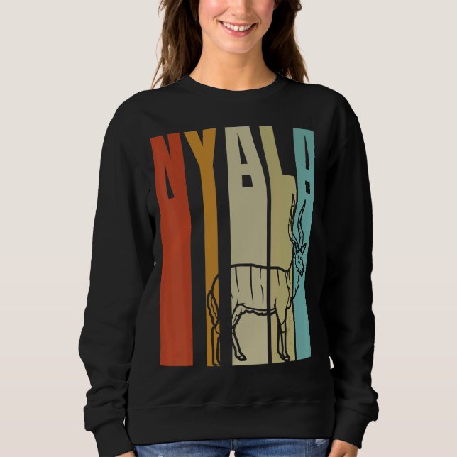 Retro Nyala Antelope T Shirt (Framsida)