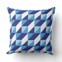 Retro Nyanser av Blå Geometrisk Triangel Abstrakt