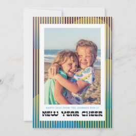 Retro-nyårs fotokort för beställning julkort