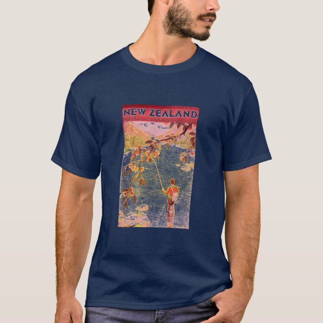 Retro nyazeeländsk T-tröja Tee (Framsida)