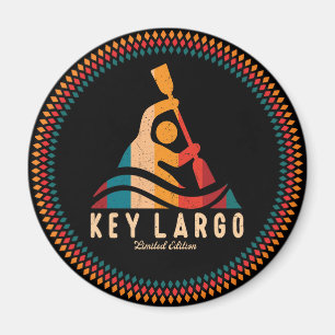 Retro Nyckel Largo Kayaking Magnet