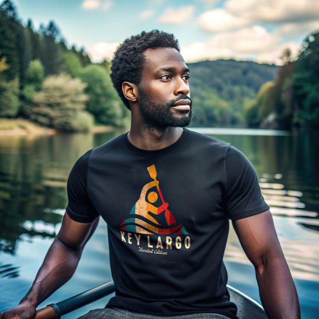 Retro Nyckel Largo Kayaking T Shirt (Skapare uppladdad)