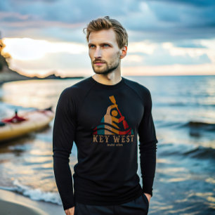 Retro Nyckel Väster Kayaking T Shirt