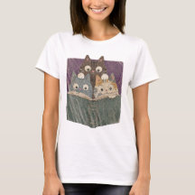 Retro Nyfikna Läsande Katter Grafisk T-Shirt, Bokä