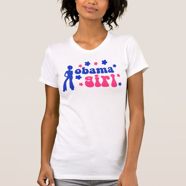 Retro Obama flicka Tee Shirt (Framsida)