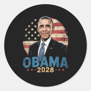 Retro Obama Vintagens president 2028 Obama Runt Klistermärke
