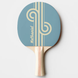 Retro Ocean Dual Stripe Loop med namn Pingisracket