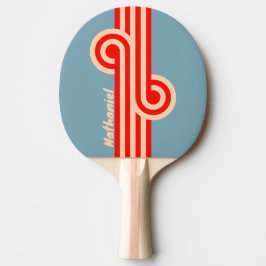 Retro Ocean Horisont Loop med Namn Pingisracket