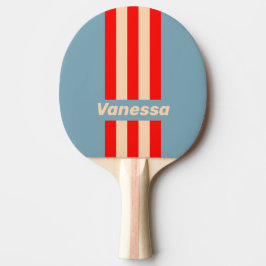 Retro Ocean Horizon Randiga med namn Pingisracket