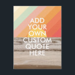 Retro Ocean Landskap Anpassad Citat Vykort<br><div class="desc">Skapa din egen anpassade citatkort med personlig text på en retro ocean landskapsbakgrund.</div>