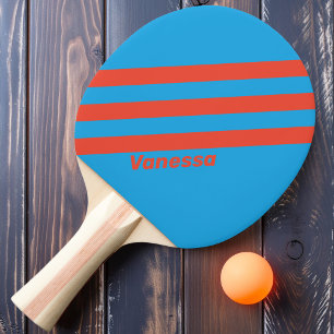 Retro Ocean Ljusstake Tre Ränder med Namn Pingisracket
