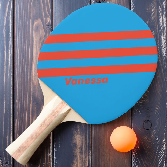 Retro Ocean Ljusstake Tre Ränder med Namn Pingisracket (Skapare uppladdad)
