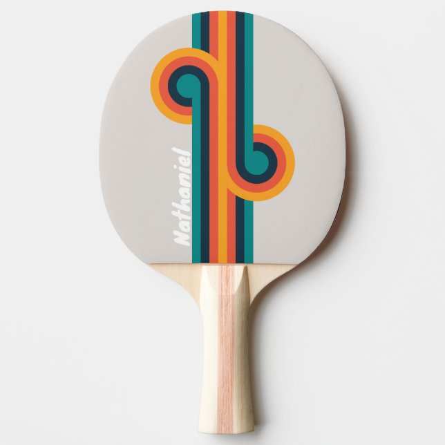 Retro Ocean Rainbow Loop med namn Pingisracket (Framsidan)