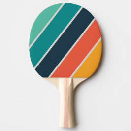 Retro Ocean Regnbåge Kraftiga Ränder Pingisracket