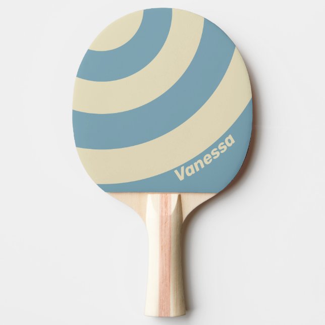 Retro Ocean Tre Cirklar Rand med Namn Pingisracket (Framsidan)