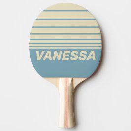 Retro Ocean Tre Horisontell Randig med Namn Pingisracket