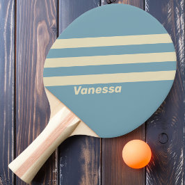 Retro Ocean Tre Ränder med Namn Pingisracket