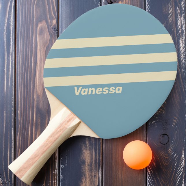 Retro Ocean Tre Ränder med Namn Pingisracket (Skapare uppladdad)