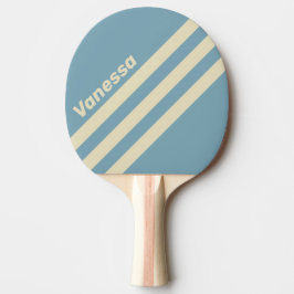 Retro Ocean Trevinklad Randig med Namn Pingisracket