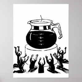Retro och vintage klassiskt kaffe, Worship Coffee Poster