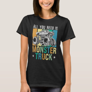 Retro Off Road Vintage Monster Lastbil T Shirt