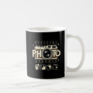 Retro officiell fotograf vintagekameramugge kaffemugg