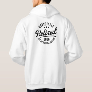 Retro Officiellt Pensionerad 2026 Rolig Pension Hoodie