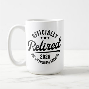 Retro Officiellt Pensionerad 2026 Rolig Pension Kaffemugg