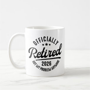 Retro Officiellt Pensionerad 2026 Rolig Pension Kaffemugg