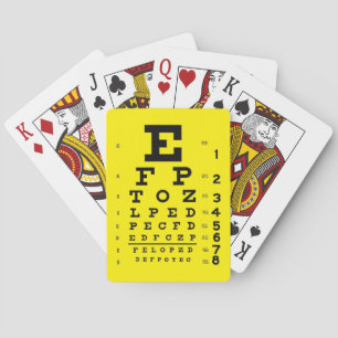 Retro Öga Diagram Oftalmologi Optometri Pop Art Casinokort