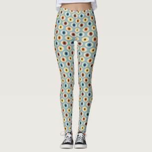 Retro Öga Mönster Leggings