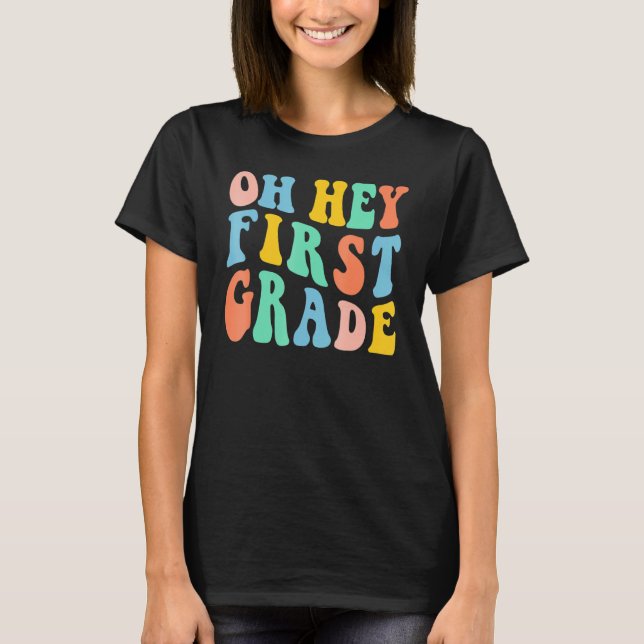 Retro Oh First Klass Back to school 1:a Klass T Shirt (Framsida)