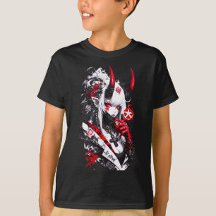 Retro Okami Flicka Grundläggande Japan Stil Räv Sö T Shirt