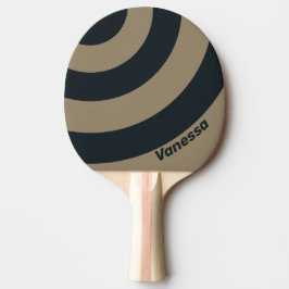 Retro Öken Tre Cirkel Rand med Namn Pingisracket