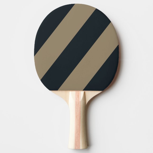 Retro Öken Tre Feta Ränder Pingisracket (Framsidan)