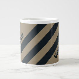 Retro Öken Tre Ränder med Namn Jumbo Mugg