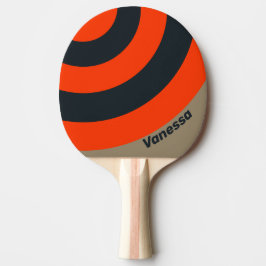 Retro Ökenäng Cirkel Rand med Namn Pingisracket