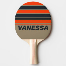 Retro Ökenäng Horisont Randig med namn Pingisracket