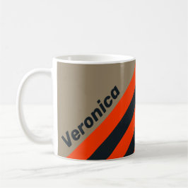 Retro Ökenängsrandiga med namn Kaffemugg