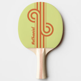 Retro ökenkaktus dubbelrandig loop med namn pingisracket