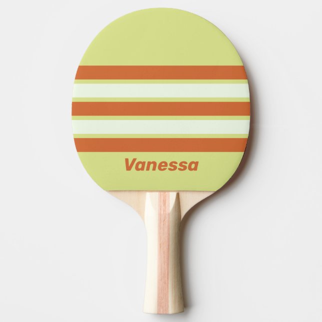Retro Ökenkaktus över Striping med namn Pingisracket (Framsidan)