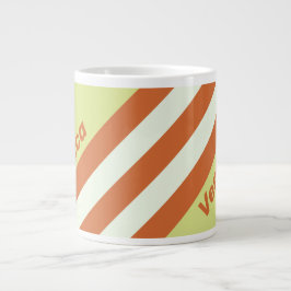 Retro Ökenkaktus Ränder med Namn Jumbo Mugg
