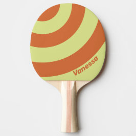 Retro Ökenkaktus Tre Cirklar Rand med Namn Pingisracket