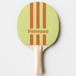 Retro Ökenkaktus Tre Pinrandiga med Namn Pingisracket