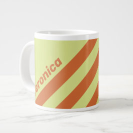 Retro Ökenkaktus Tre Ränder med Namn Jumbo Mugg