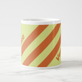 Retro Ökenkaktus Tre Ränder med Namn Jumbo Mugg