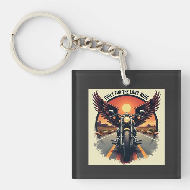 Retro ökenmotorvägs motorcykelbrödraskap biker  (Framsidan)