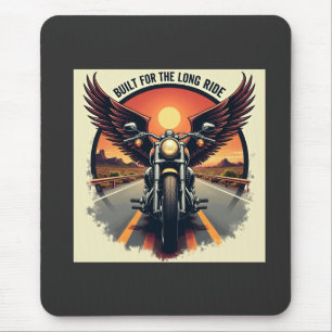 Retro ökenmotorvägs motorcykelbrödraskap biker musmatta