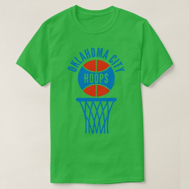Retro Oklahoma City Ringar Logotyp T Shirt (Design framsida)